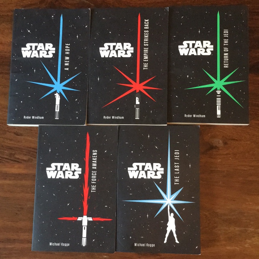 5 STAR WARS Junior Novels Paperback Book Set Disney UK Edition VERY GOOD+++